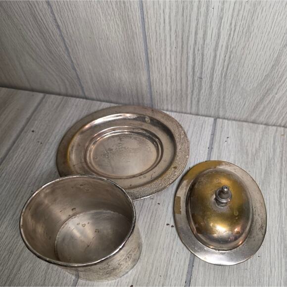 Vtg Handmade Engraved Silverplated Lided Trinket Box Iternational Silver Co - Picture 8 of 11